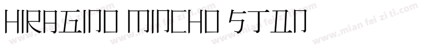 hiragino mincho stdN字体转换